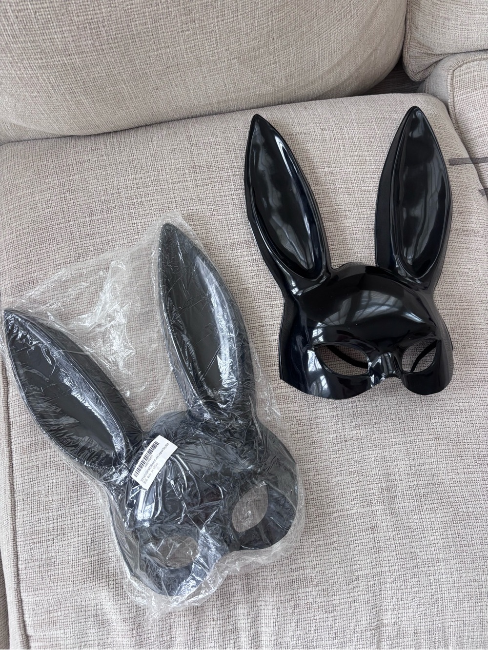 New Playboy Bunny-Inspired Black Rabbit Masks — Set of 2